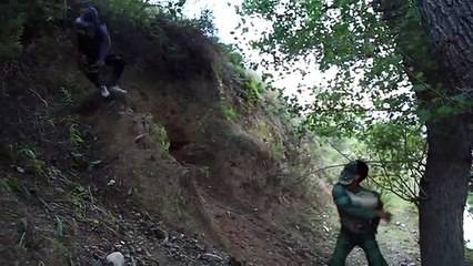 Super fighting scene - Black Spiderman vs Lizard - Superhero real life fighting