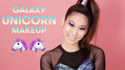 Holographic, Glittery GALAXY UNICORN Makeup Tutorial
