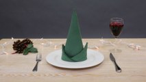 How to Fold an Elf Hat Napkin