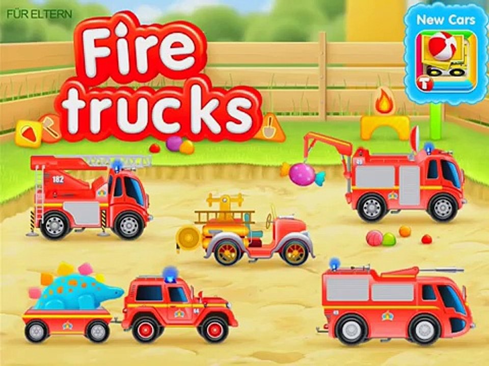 Пожарная машина мультфильм. Конструктор: собираем пожарную машину. Для детей от 2-3 лет