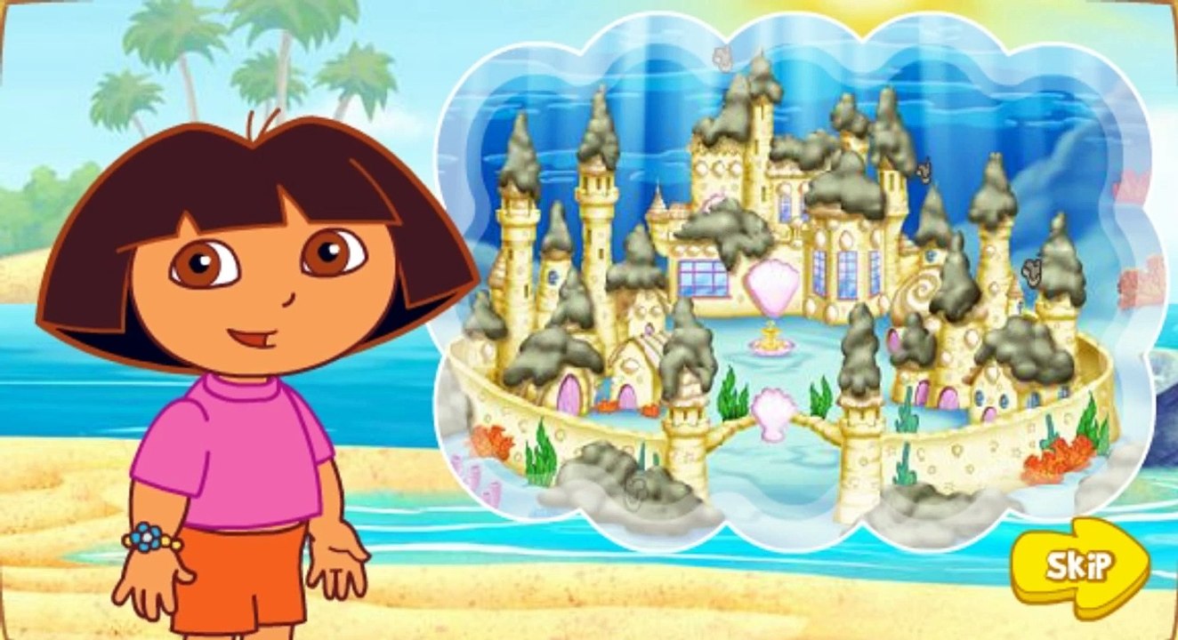 Dora The Explorer -- Doras Mermaid Adventure Cleaning up Garbage from ...