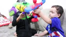 Batman vs Joker - Batman Loses His Head! w/ Spiderman Superheroes in Real Life Battle SuperHero Kids