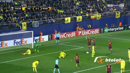 هدف روما الثاني في مرمى فياريال .. اسيست محمد صلاح لدجيكو