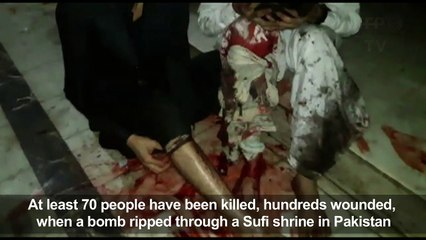 Islamic State-claimed bomb kills 70 at Pakistani shrine