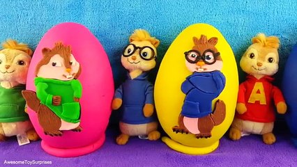 Alvin and The Chipmunks Movie Play-Doh Surprise Eggs Clay Slime and Rainbow Playdoh Dippin Dots