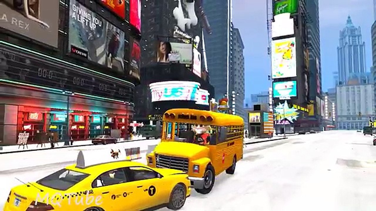 LEARNING COLORS WITH TALKING TOM AND COLOR SCHOOL BUS RHYMES COLORS FOR CHILDREN & KIDS