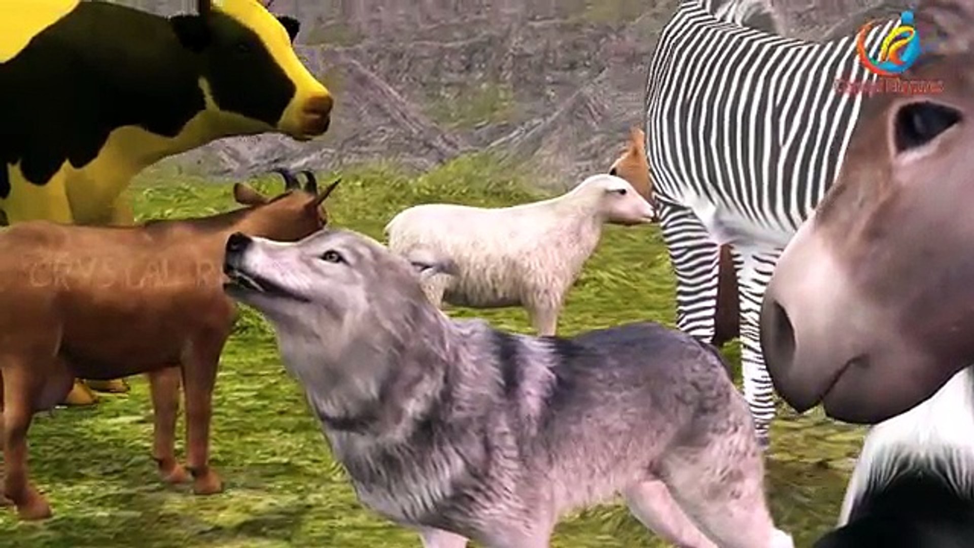 ⁣Animasl цвета песни для детей сборник | 3D животные для малышей | Учимся урок цвета часть1