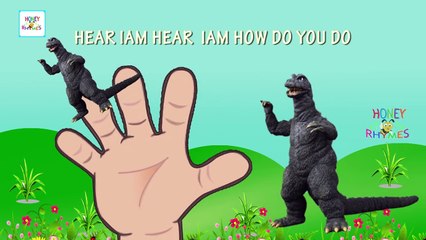 Godzilla Dinosaur Finger Family Nursery Rhyme | Cartoon Finger Family Songs for Childrens
