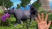 Colores Elefante Vs Gorila Dedo de la Familia Rimas | 3D de Colores Para los Niños | 3D de dibujos animados de Mal
