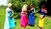 Frozen Elsa DANCING with Disney Princess Ariel, Rapunzel, Belle! w/ Spiderman, Pink Spider