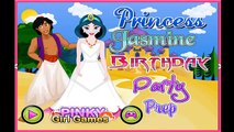 La princesa Jasmine de la Fiesta de Cumpleaños de Preparación de dibujos animados de Vídeo Juego De las Chicas Barbie Princesa Rapu