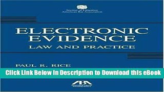 DOWNLOAD Electronic Evidence: Law and Practice Kindle