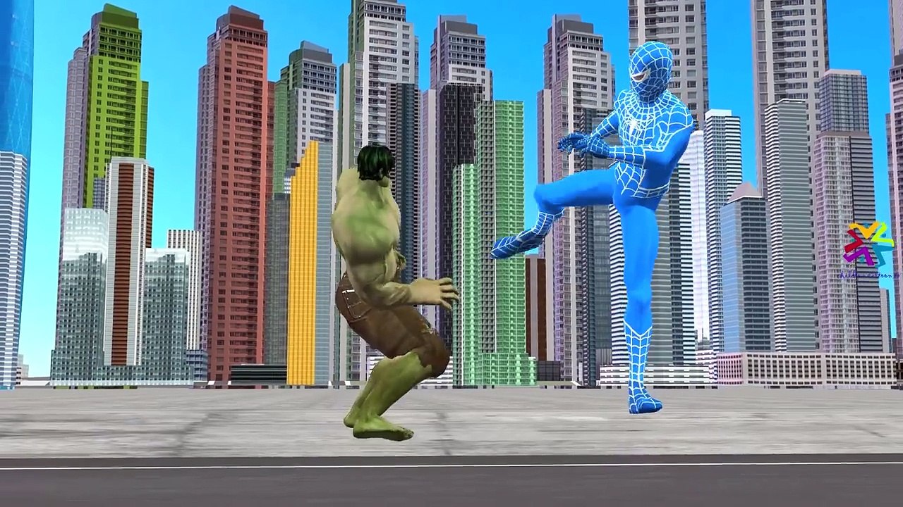 Gorilla vs hulk Spiderman Finger family rhymes 3d animation for kids - Sharks Finger famil