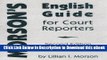 EPUB Download Morson s English Guide for Court Reporters Kindle