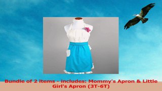 Mommy and Me Matching Teal and Cream Hostess Kitchen Apron Set of 2 Cooking Mother and bebc8396