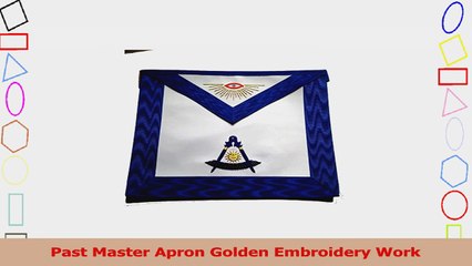 Freemasonry Blue Lodge Past Master Apron Regalia For Masons Bullion Golden Wire 687c515c