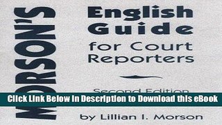 Best PDF Morson s English Guide for Court Reporters Online PDF