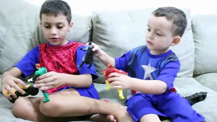 Frozen Elsa Poo Colored Slime & Spiderman Vomit w/ Captain America Kid Superhero Real Life
