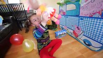 Peppa Pig Camper Van Huge Surprise Tent: Balloons, Peppa Toys and Paw Patrol, Baby Alive Toy Doll