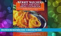 Read Online  Weight Watchers  Quick and Easy Menu (Plume) Weight Watchers International For Ipad