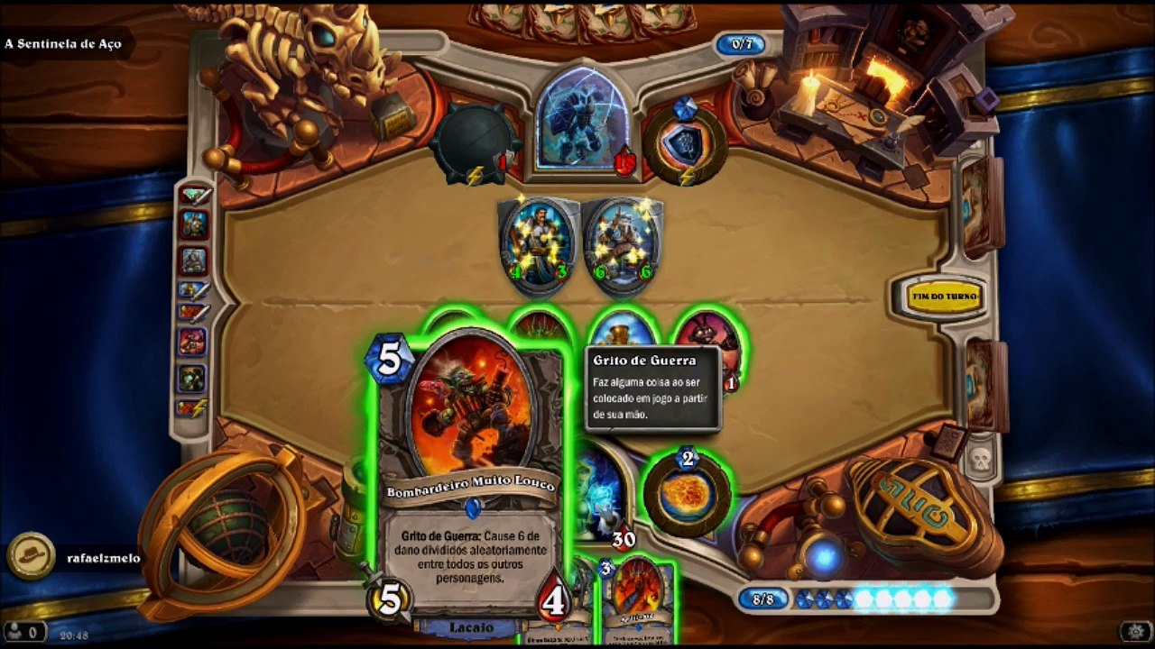 Hearthstone Desafio de Classe parte 27 Mago vs a sentinela de aço