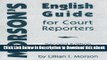 Download Free Morson s English Guide for Court Reporters Online PDF