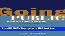 [PDF] Going Public in Good Times and Bad: A Legal and Business Guide for New Media Companies Free
