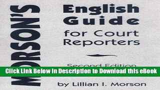 Download Free Morson s English Guide for Court Reporters Online PDF