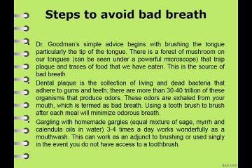 Avoiding halitosis or bad breath conditions