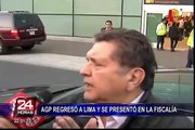 Alan García: “Colaboraré para que los funcionarios corruptos sean sancionados”