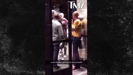 Justin Bieber, koca adama kafa tuttu ama çok kötü dayak yedi...