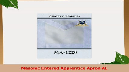Masonic Entered Apprentice Apron RL 9567328c