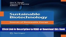 Books Sustainable Biotechnology: Sources of Renewable Energy Free Books