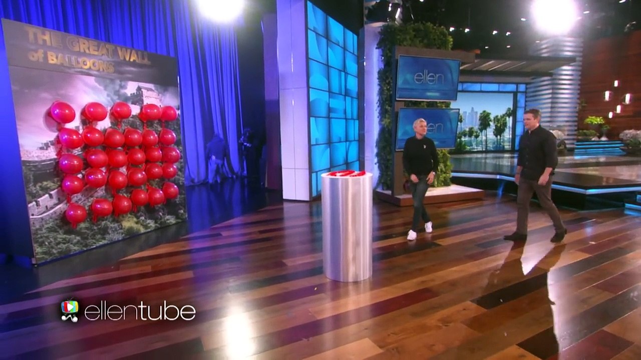 Matt Damon Shows Off His Sharp Dart Skills