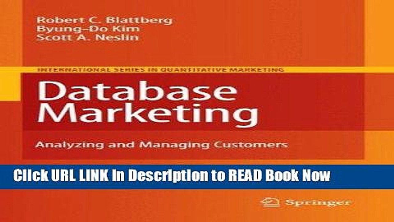 [Reads] Database Marketing: Analyzing and Managing Customers (International Series in Quantitative