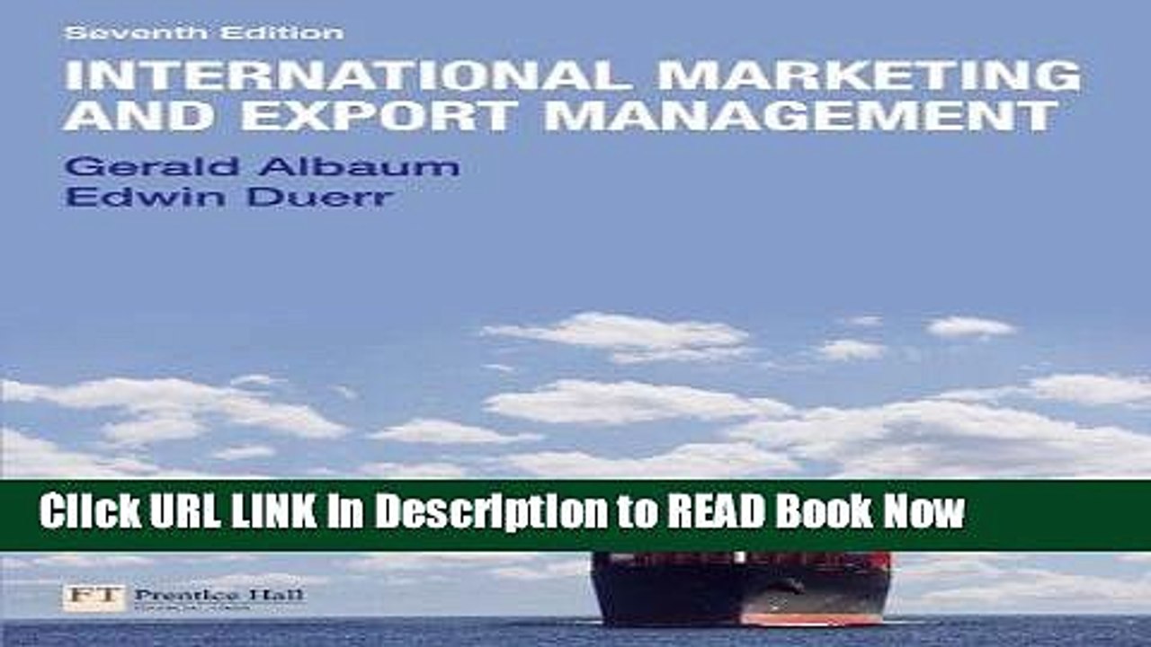 Reads International Marketing Export Management 7th Edition Online Books Video Dailymotion