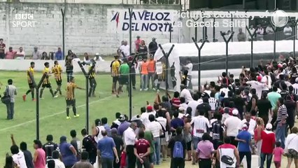 Argentine player chases and fights steward after cup defeat