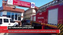 Siirt'te kız yurdunun çatısı düştü