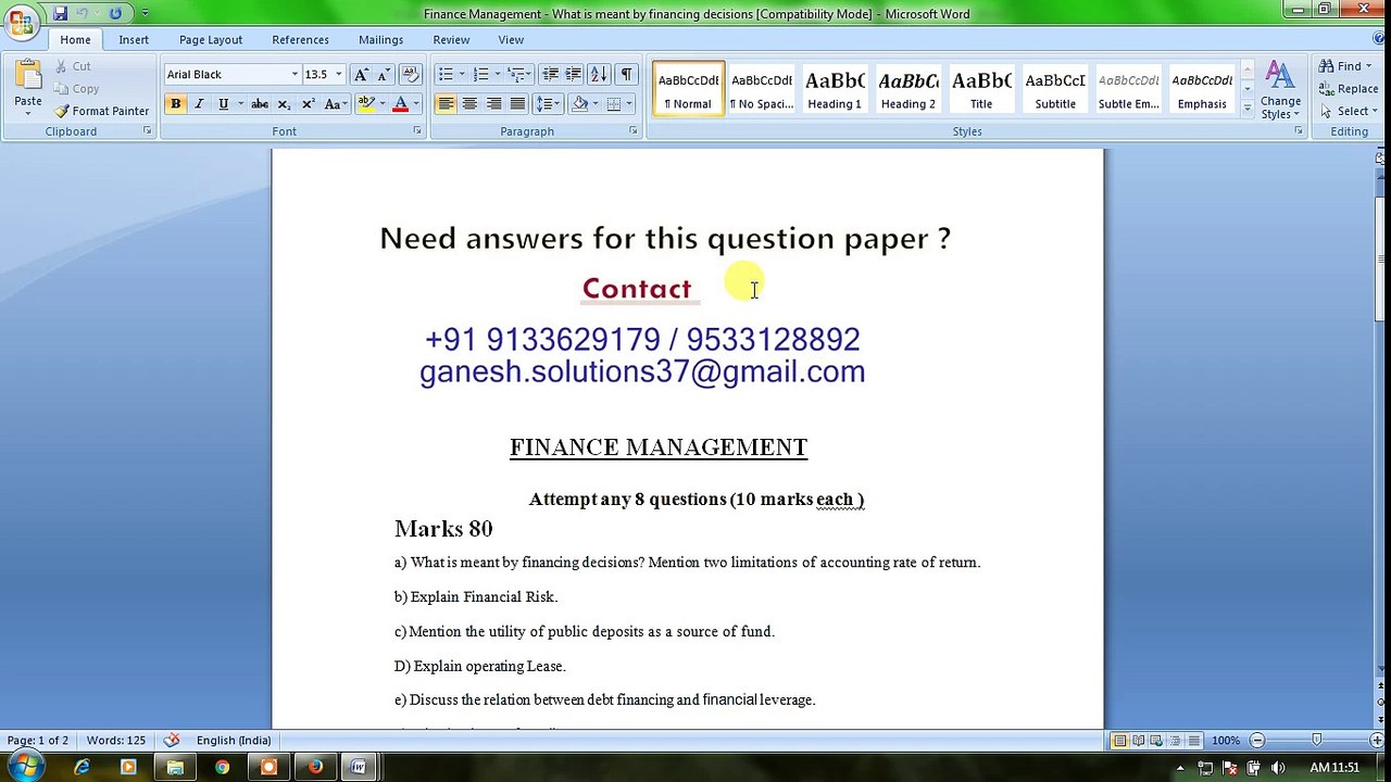 Finance Management - What is meant by financing decisions