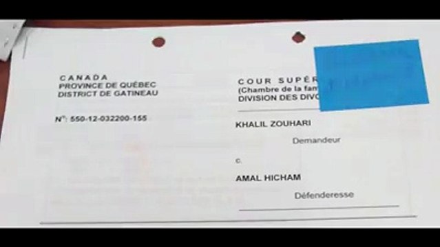 Preuves de divorce quatre (4). Échéanciers d'Amal Hicham et des avocats Noel et Associés.