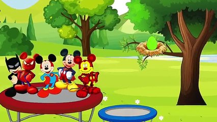 Ironman Mickey Mouse and Heroes Mickey Friends Jumping on the Bed