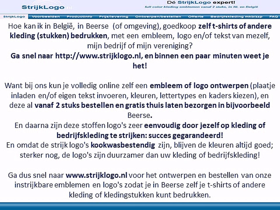 Zelf kleding bedrukken Beerse