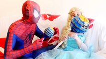 Spiderman SUPERHÉROE HECHIZO! w/ Frozen Elsa Joker Maléfica Rosa Spidergirl JUGUETES! Superhéroe