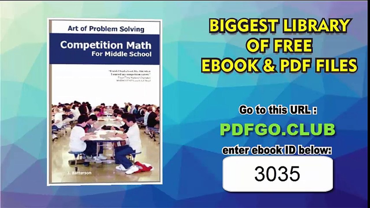 Competition Math for Middle School