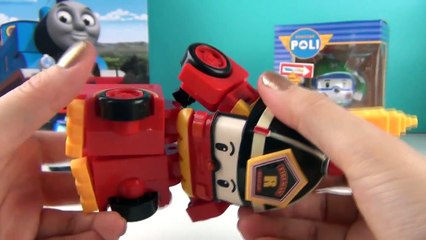 4 Robocar Poli Mini Transforming Robots Poli Roy Amber Helly 로보카 폴리 로이 엠버 헬리 - Unboxing De