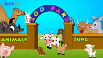 children songs ANIMALS NAMES with picture animation for preschoolers nursery rhymes
