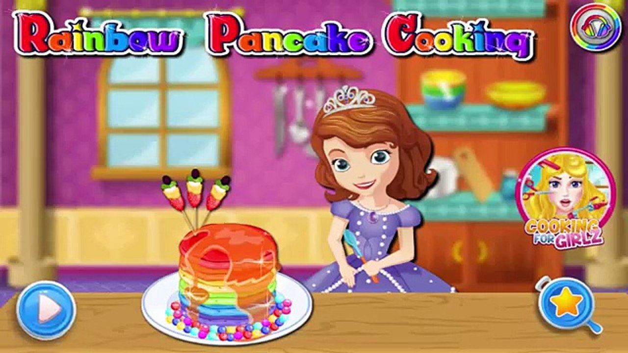 Sofia The First GAMES HD Rainbow Pancake Cooking GAMEPLAY HD Видео