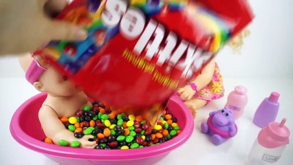 Baby Alive Eats Drinks Poops Pees Bath Diaper Potty Chocolate COMPILATION | Naiah and Elli