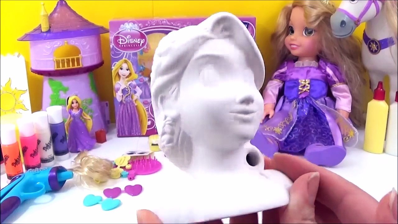 Disney Princess Rapunzel Paint Style, Glow Princess Hair, Doh-Vinci, Paint Doll, DIY Fun C