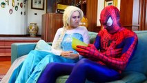 Spiderman Poo Colored Balls with Frozen Elsa vs Joker - Fun Superheroes Movie In Real Life